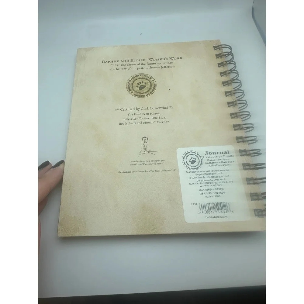 Life's Journey Journal with Motivational Quotes vintage bears cottage core